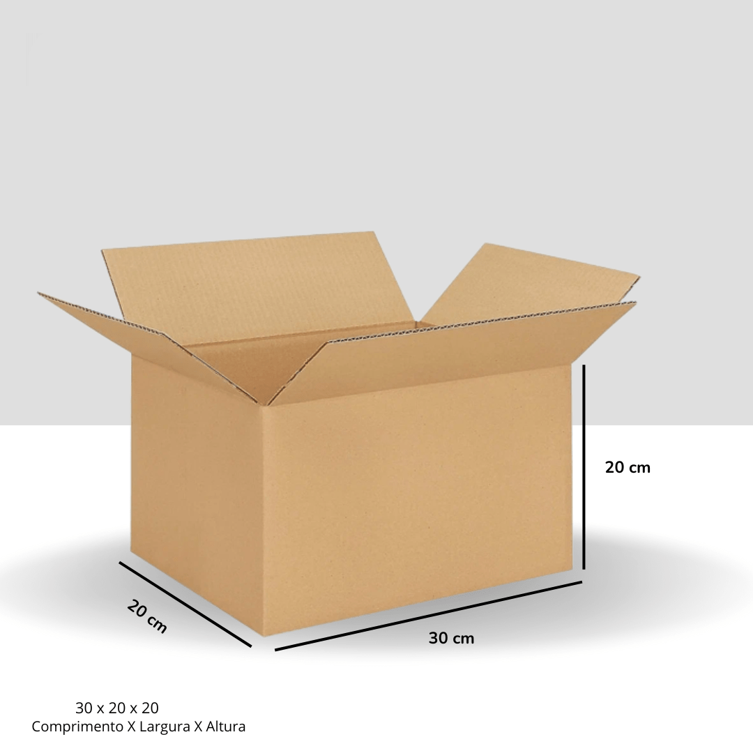 CAIXA DE PAPELÃO 30X20X20 PARA E-COMMERCE R$ 2,11  / UN