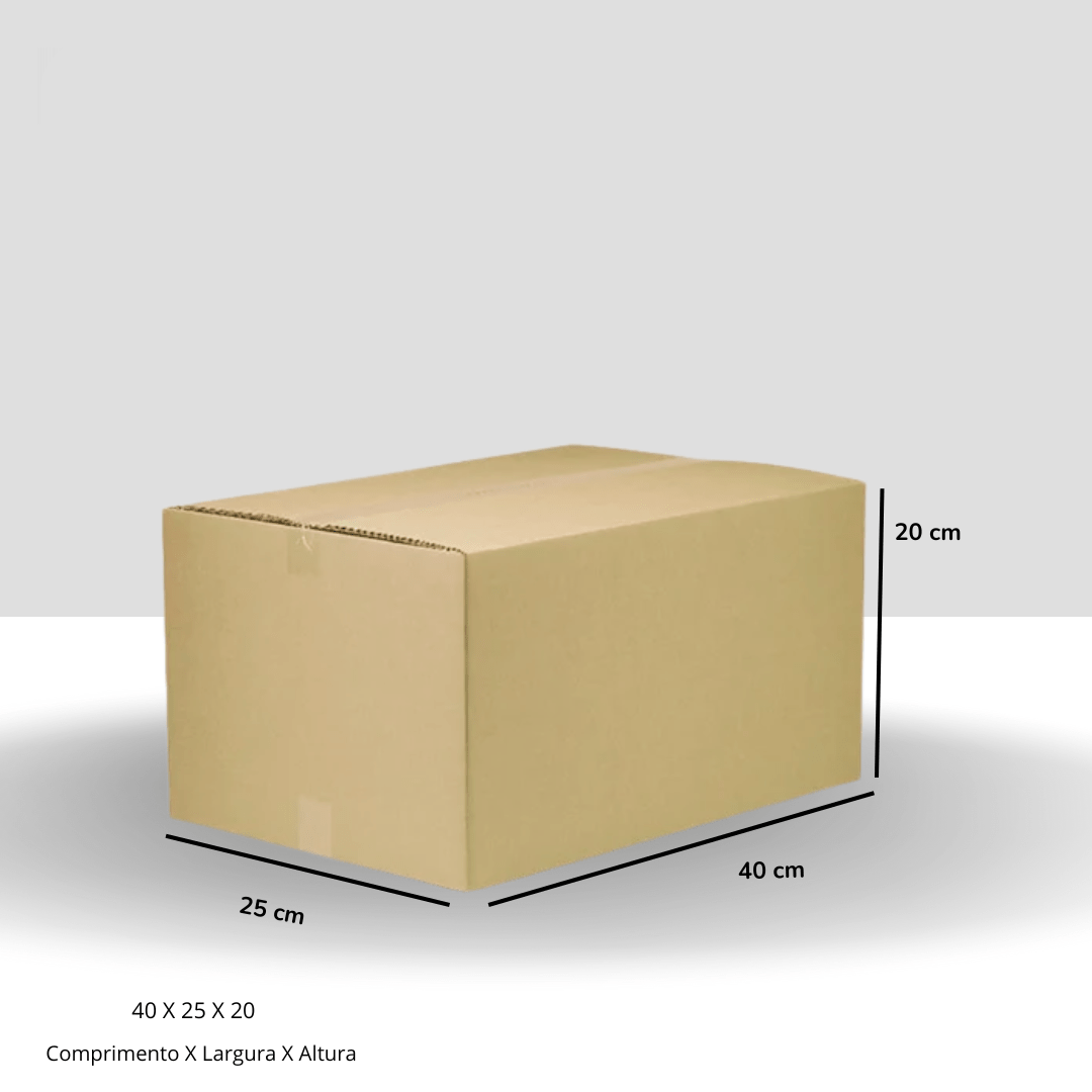 CAIXA DE PAPELÃO 40X25X20 PARA E-COMMERCE R$3,05 / UN