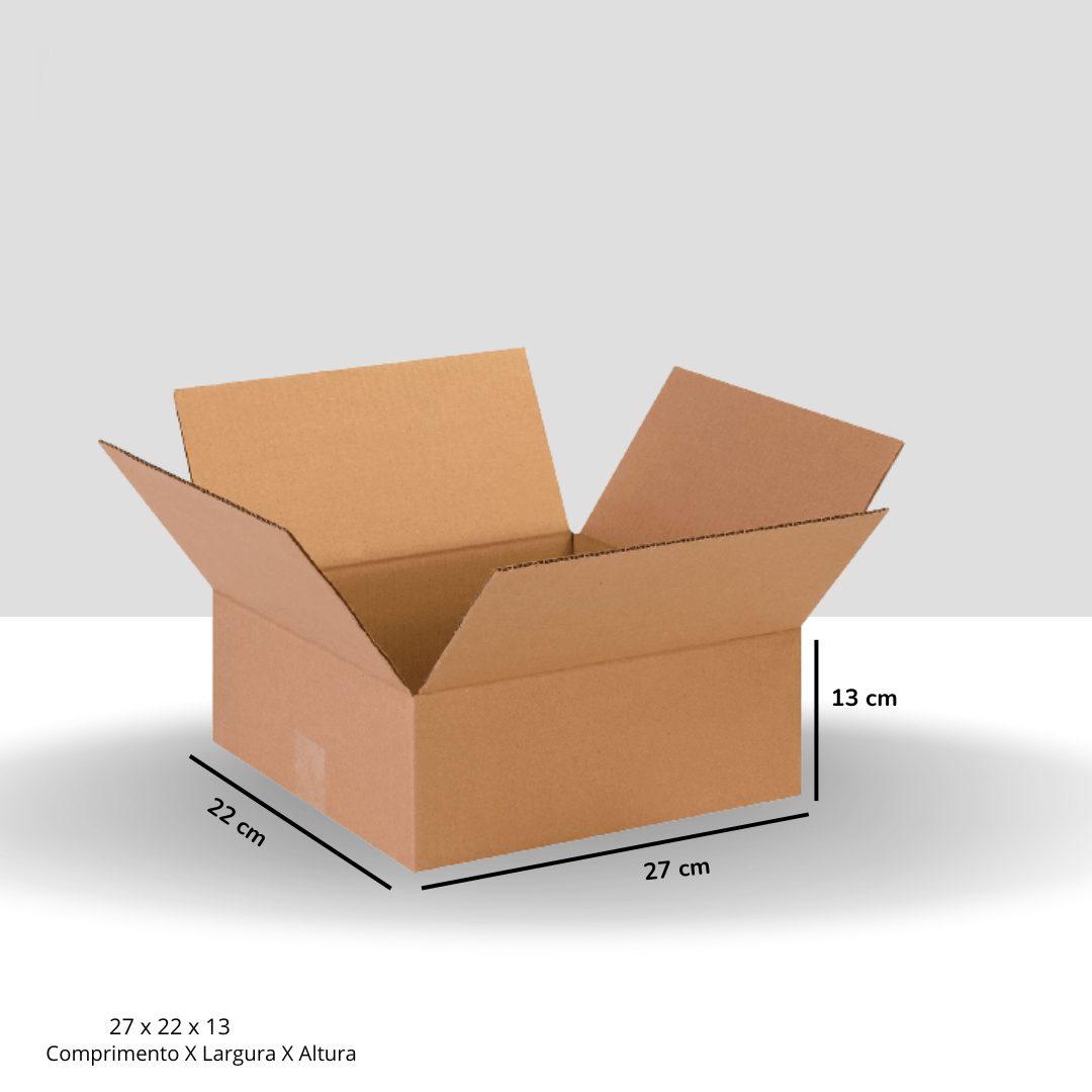 Caixa de Papelão 27x22x13 para E-Commerce  R$ 1,74 / UN