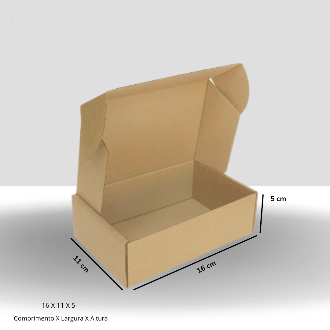 Caixa de Papelão 16x11x5 Sedex para E-Commerce R$0,78 / UN