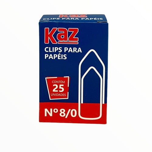 Clips P/ Papéis N 8/0 - Caixa com 25un