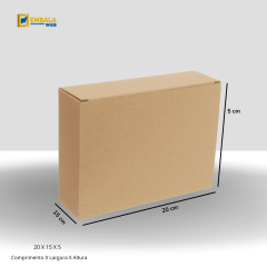 Caixa de Papelão 20x15x5 Econômica para E-Commerce R$0,58 / UN